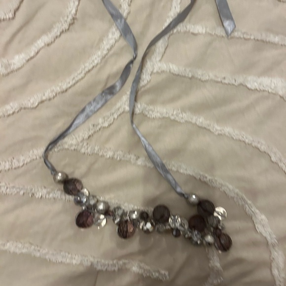 Elegant Purple and Silver Necklace - Picture 2 of 2